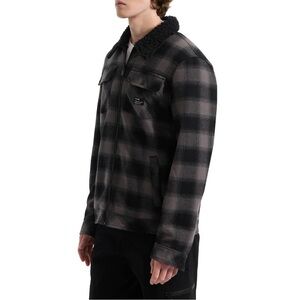 NWT Hurley Sherpa Lined Trucker Flannel Jacket Teen 16/18 Men Small